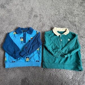 Korean Brand Blue and Teal Kids Shirts Set